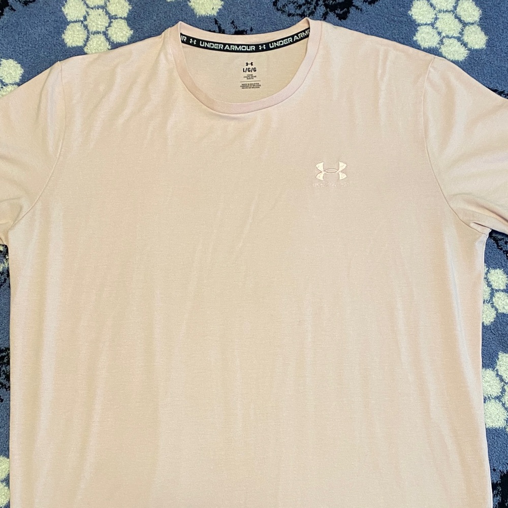 Under Armour Men's Light Pink Short Sleeve Tee